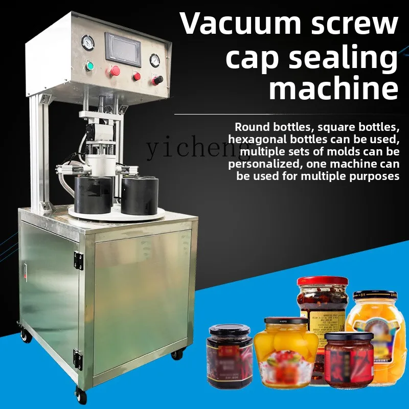 Packaging - Vakuum-Verschließmaschine für Glasflaschen, Automatische Verschließmaschine, Verpackungs-