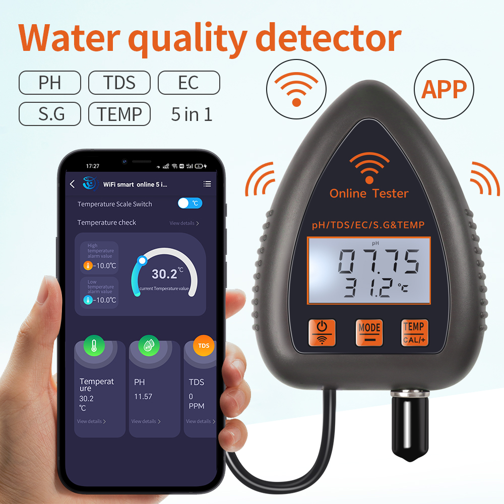 Tuya WiFi 5-in-1 TDS/EC/SALT/S – Ph Meter Digital Water Tester Bewertung und Preis