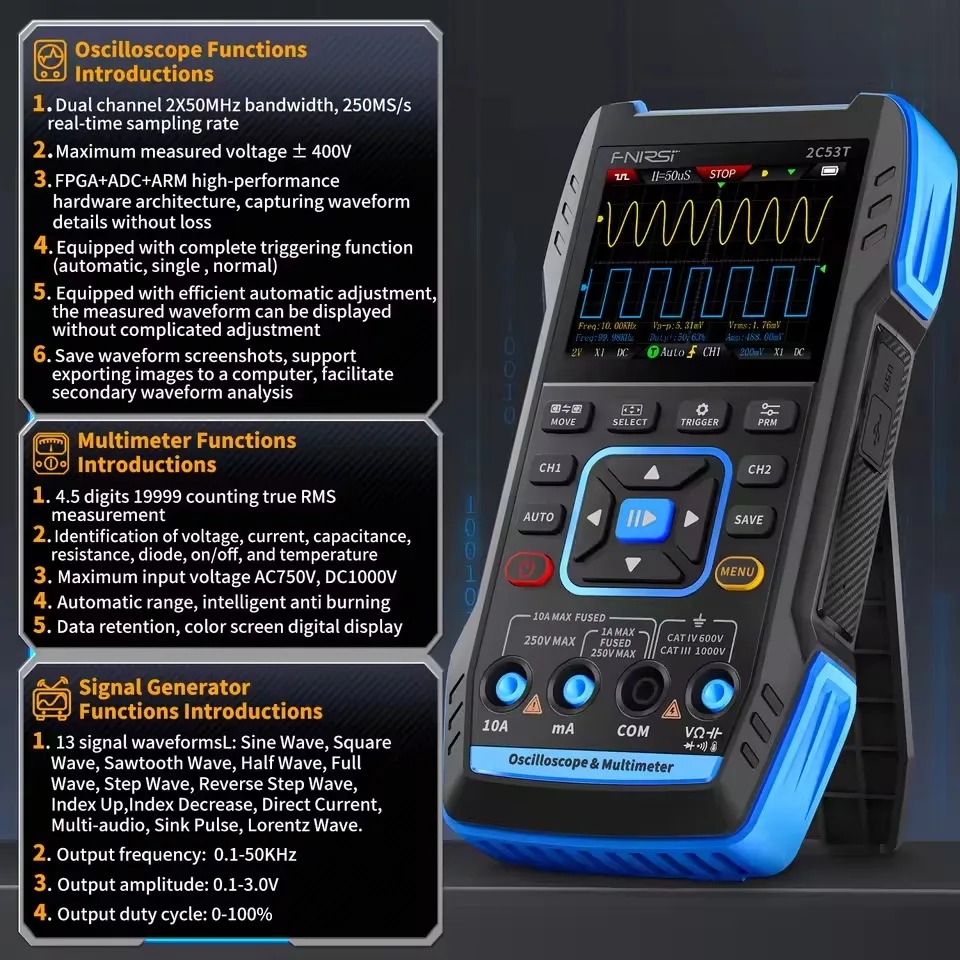 2C23T 3-in-1 Handoszilloskop M – Fnirsi Digital Oscilloscope Handheld Bewertung und Preis