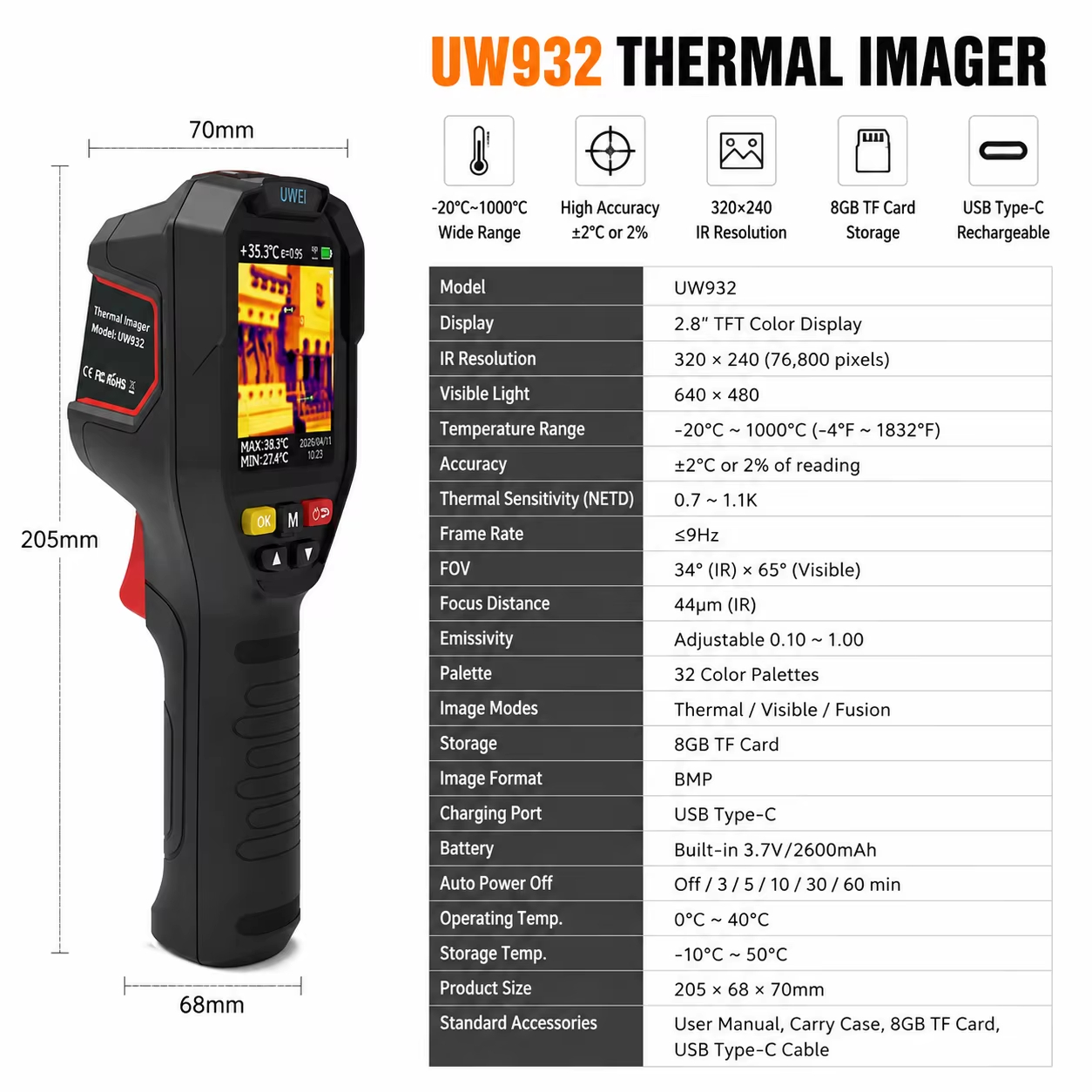 Handgehaltener Wärmebildkamera – Thermal Imaging Camera Pcb Repair Bewertung und Preis